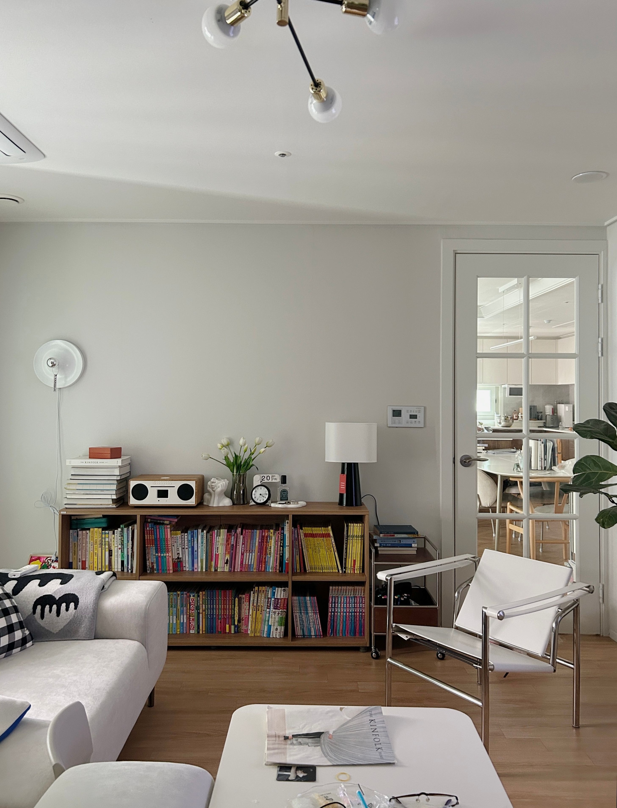 Wood & Steel Rolling Side Table user photo