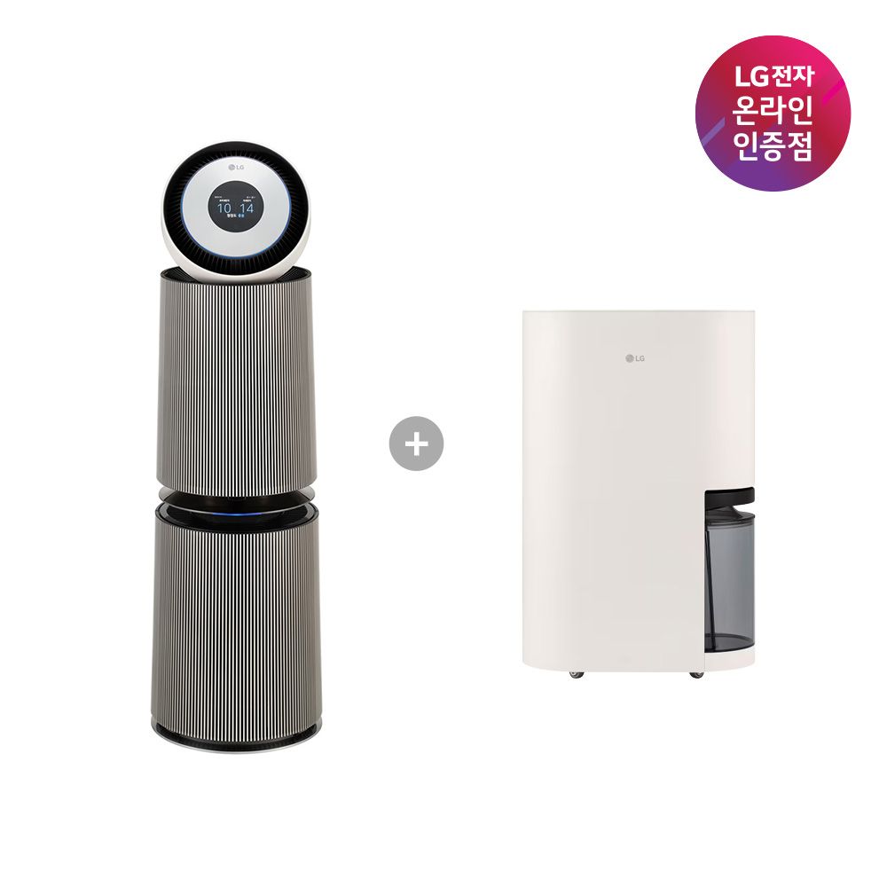 LG전자 LG 퓨리케어 360 공기청정기+오브제컬렉션 제습기 (AS335NSAC+DQ214MEGA)