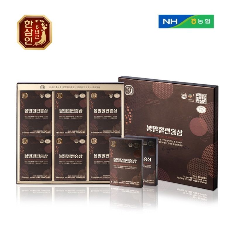 한삼인 농협 6년근 홍삼 (리뉴얼)봉밀절편홍삼 20gx6개 스틱