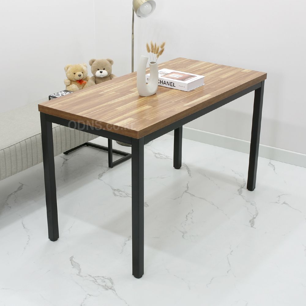 오디엔즈 W1200 x D600 밤부컬러 40각 철재다리 입식테이블 / 일자형책상 LTB12060