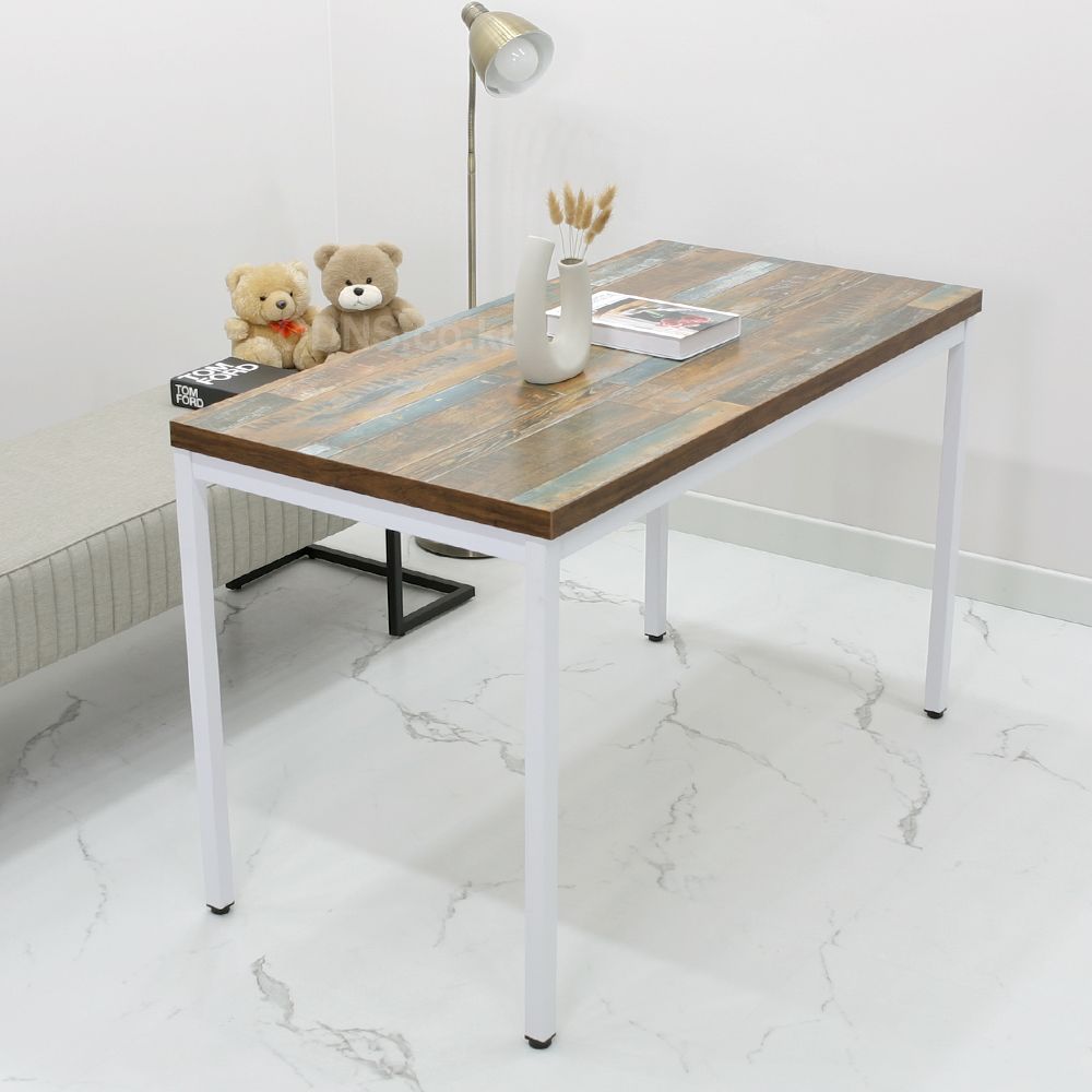 오디엔즈 W1200 x D600 클래식컬러 화이트다리 입식테이블 / 일자형책상 LWC12060