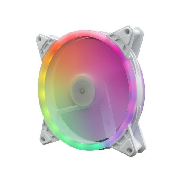AONE STORM Auto RGB 더블링 140mm 화이트 시스템쿨러 케이스 쿨링팬