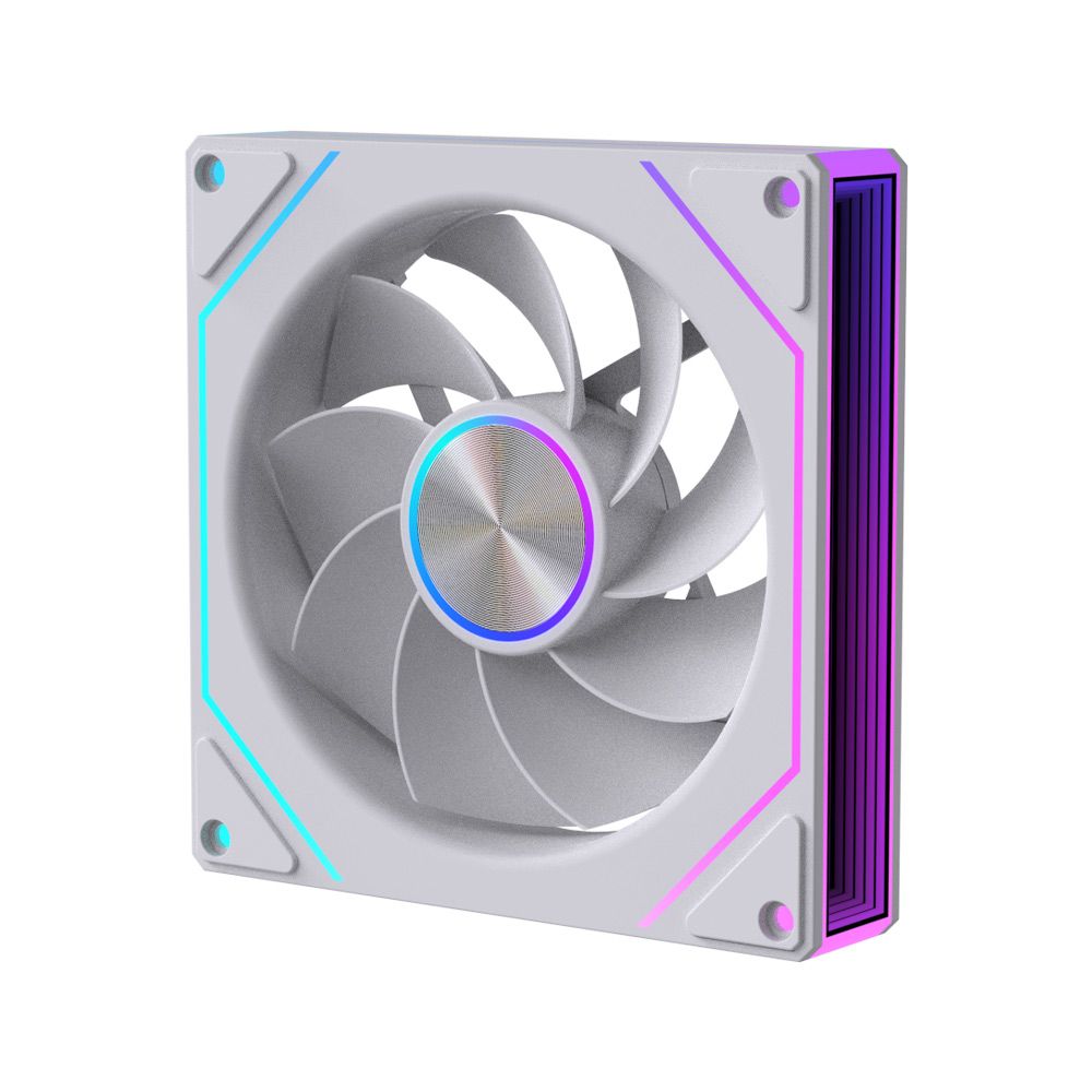 leadcool 인피니티 EVO-120 ARGB PWM 리버스 화이트 시스템 쿨러 120mm 쿨링팬