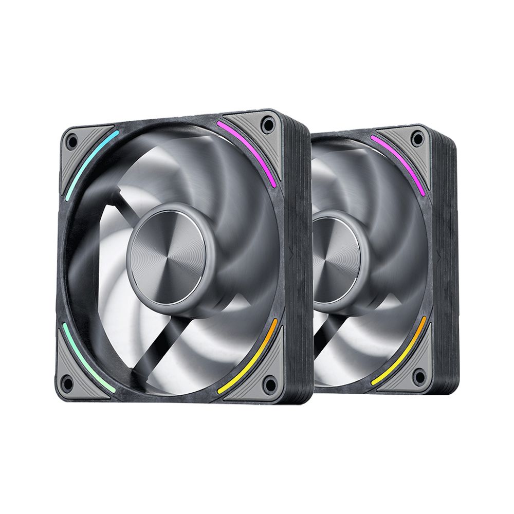 SEGOTEP EX120 ARGB PWM FULL LCP 블랙 2팩 시스템쿨러 120mm 쿨링팬