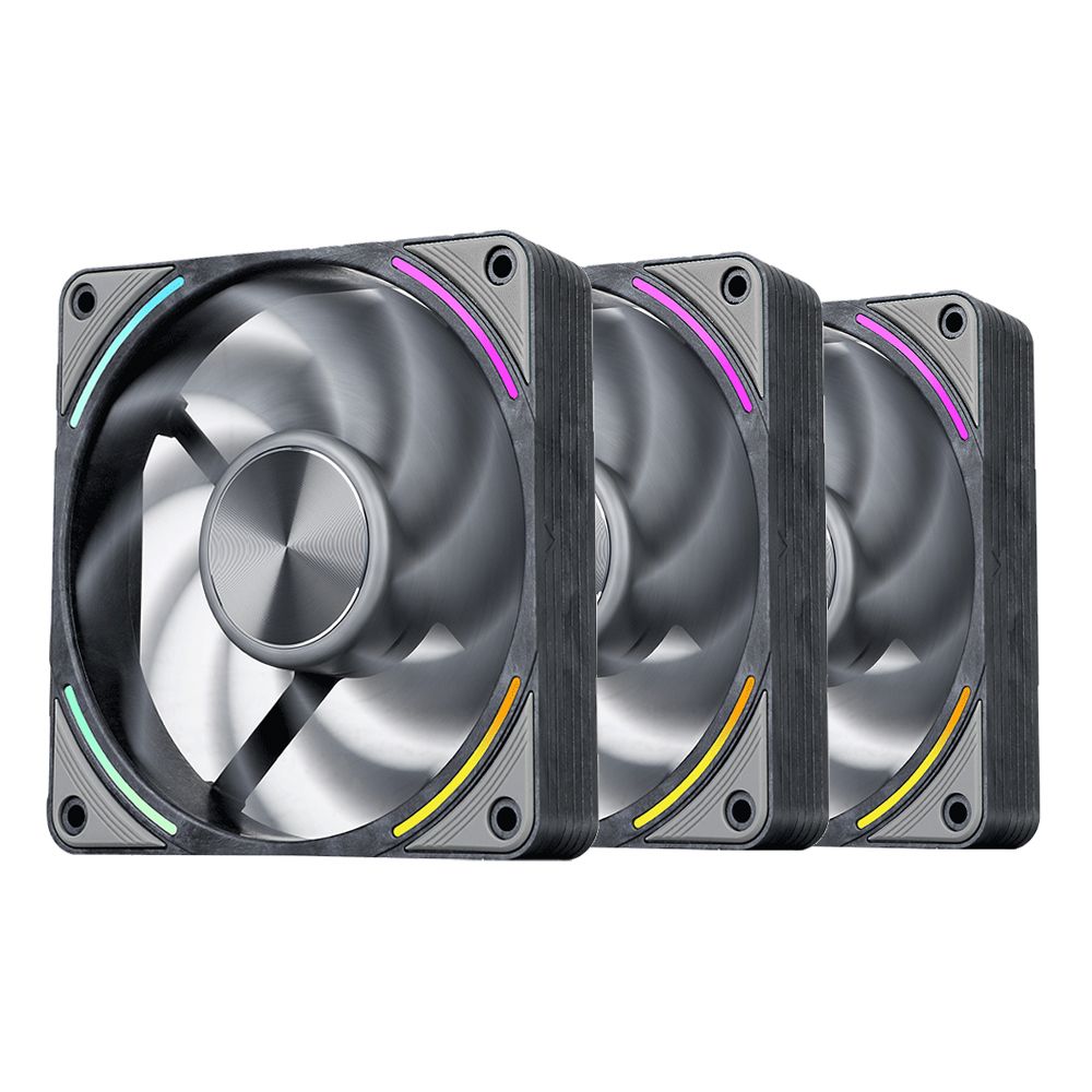 SEGOTEP EX120 ARGB PWM FULL LCP 블랙 3팩 시스템쿨러 120mm 쿨링팬