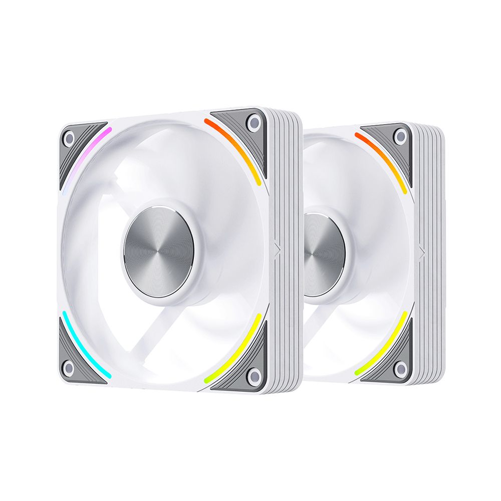 SEGOTEP EX120 ARGB PWM FULL LCP 화이트 2팩 시스템쿨러 120mm 쿨링팬