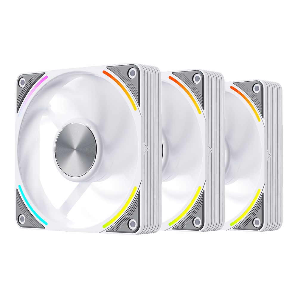 SEGOTEP EX120 ARGB PWM FULL LCP 화이트 3팩 시스템쿨러 120mm 쿨링팬