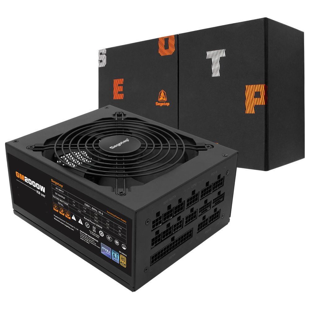 SEGOTEP GM2000W 80P 골드 풀모듈러 ATX3.1 AI 딥러닝 워크스테이션 서버 컴퓨터