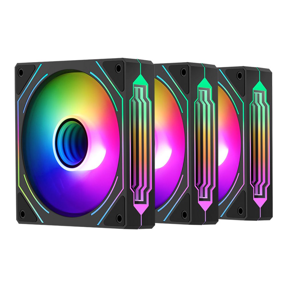 SEGOTEP HB12 ARGB PWM 블랙 3팩 시스템쿨러 120mm 저소음 쿨링팬
