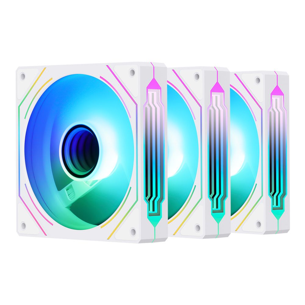 SEGOTEP HB12 ARGB PWM 화이트 3팩 시스템쿨러 120mm 저소음 쿨링팬