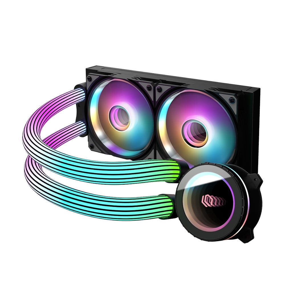 leadcool SU LTC-240 블랙 ARGB 2열 수냉쿨러 CPU쿨러