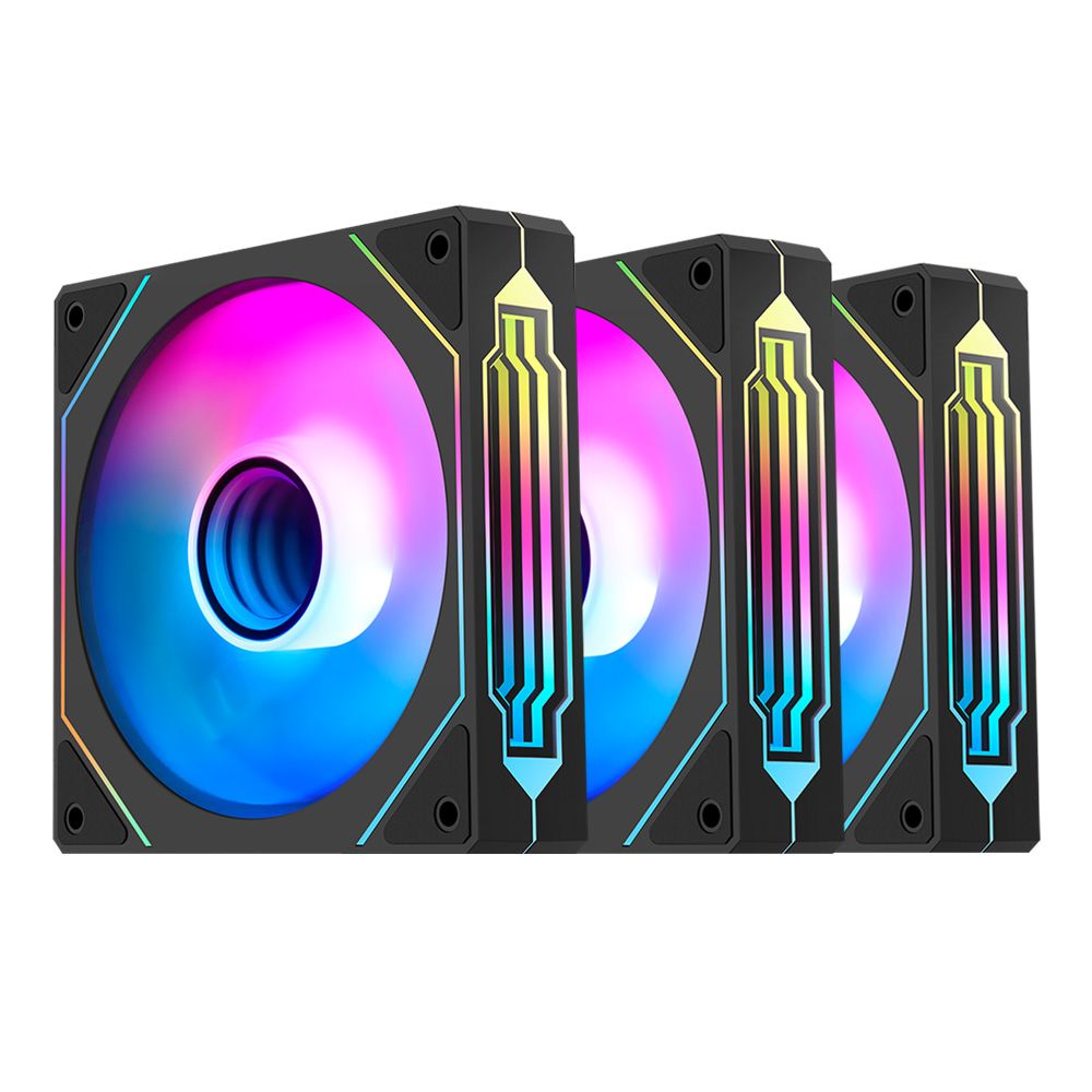 SEGOTEP NR12 ARGB PWM 블랙 3팩 시스템쿨러 120mm 저소음 쿨링팬