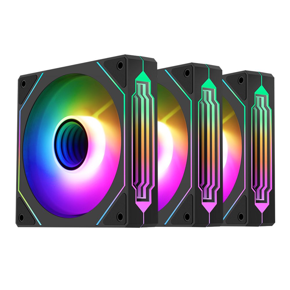 SEGOTEP NR12 리버스 ARGB PWM 블랙 3팩 시스템쿨러 120mm 저소음 쿨링팬
