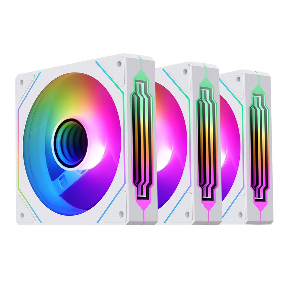 SEGOTEP NR12 ARGB PWM 화이트 3팩 시스템쿨러 120mm 저소음 쿨링팬