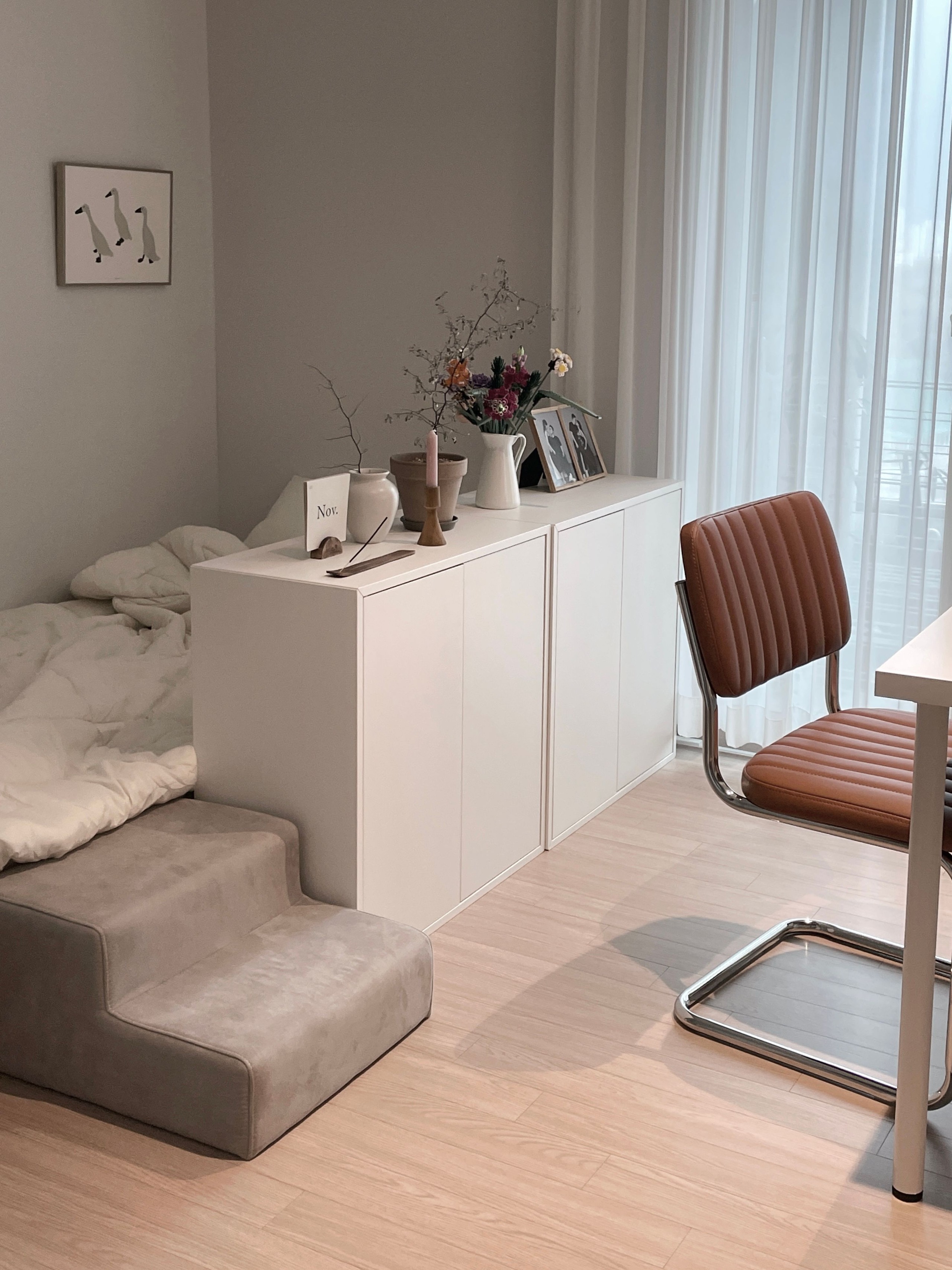 IKEA EKET エーケト キャビネット 扉2/棚板1付き［2色］ | 棚