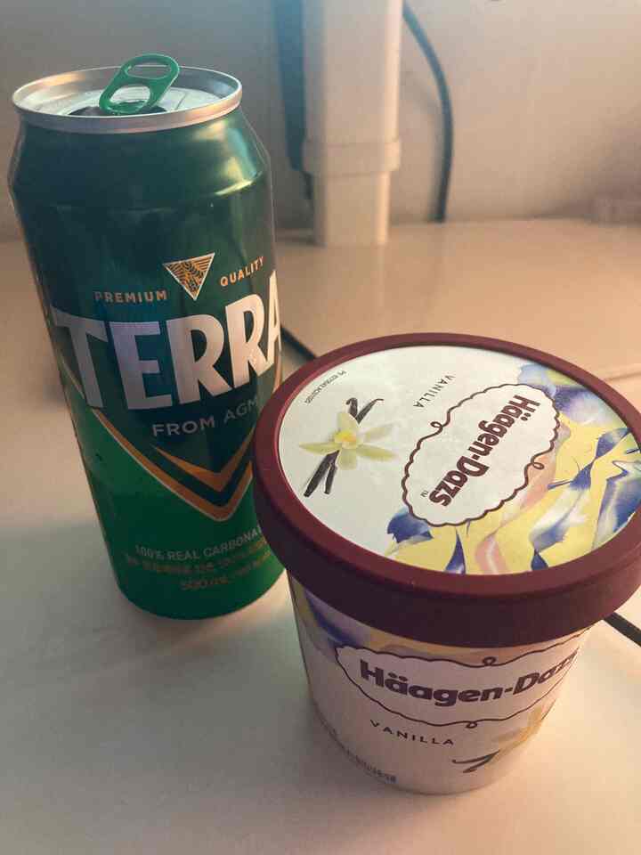 久しぶりにテラ一杯＋ハーゲンダーズバニラ味  #맞팔 #오늘장면한컷