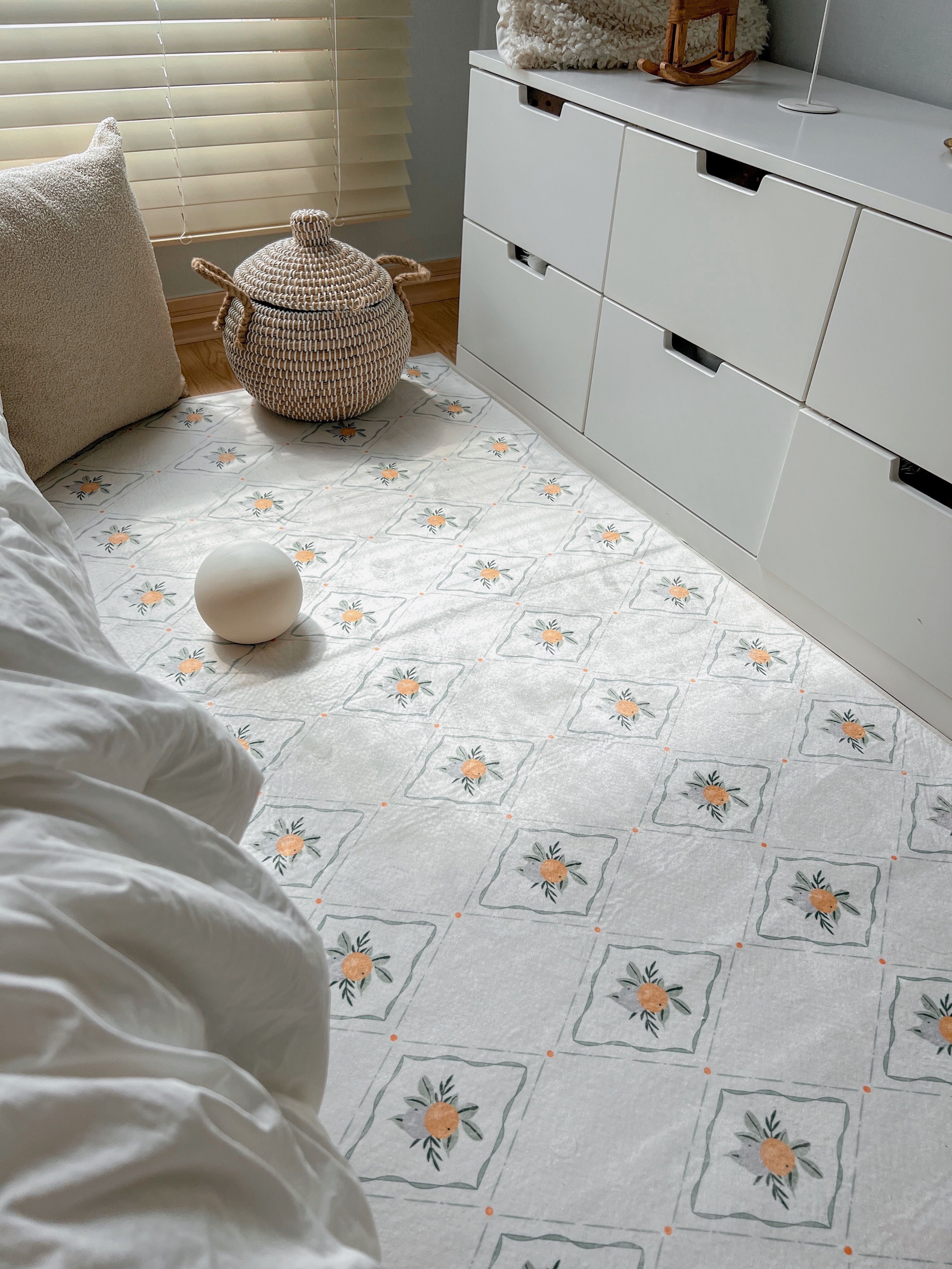 Orange Garden Microfiber Washable Rug user photo