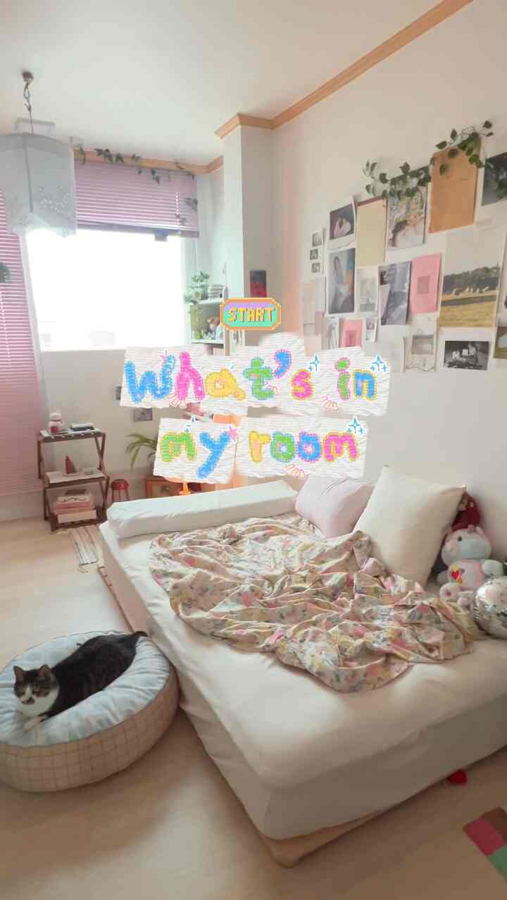 ✴︎ Mini Room Tour ✴︎
what’s in my room..?♥

部屋の隅々を素早く収めたルームツアー映像を作ってみました！ 🎥

✴︎趣味コーナー
私の好きなものを集めた空間です！漫画本、フィギュア、ターンテーブル、そして冷蔵庫の中の涼しい飲み物まで..♥

✴︎ムービースポット
一日を終えてくつろぎの場です。猫たちとのんびりテレビを見る時間が一番落ち着いています。

✴︎ デスクスポット
小さなアイデアが生まれる場所です！文も書いて、考えもまとめる私だけの大切な空間です。

✴︎ビューポイント
窓の外の景色を眺めながら愚かな場所です。鮮やかな空が見える日は本当に癒しのポイントです。 ♥

✴︎ブックコーナー
好きな小説や本がとどまる場所です。お好みの小さな小物もいっぱいです。

✴︎ベッドスポット
一日の始まりと終わりを引き受けてくれる席です。私の小さくて大切な安息処のような空間です。

#roomtour #whatsinmyroom #roomdecor #cozyroom #vintageroom #kawaiiaesthetic #部屋飾り #ルームツアー #内装インテリア #自家製装飾 #ホームスイートホーム #小さな部屋インテリア #日本感性 #部屋インテリア #寝室インテリア #寝室飾り #マイルームインテリア