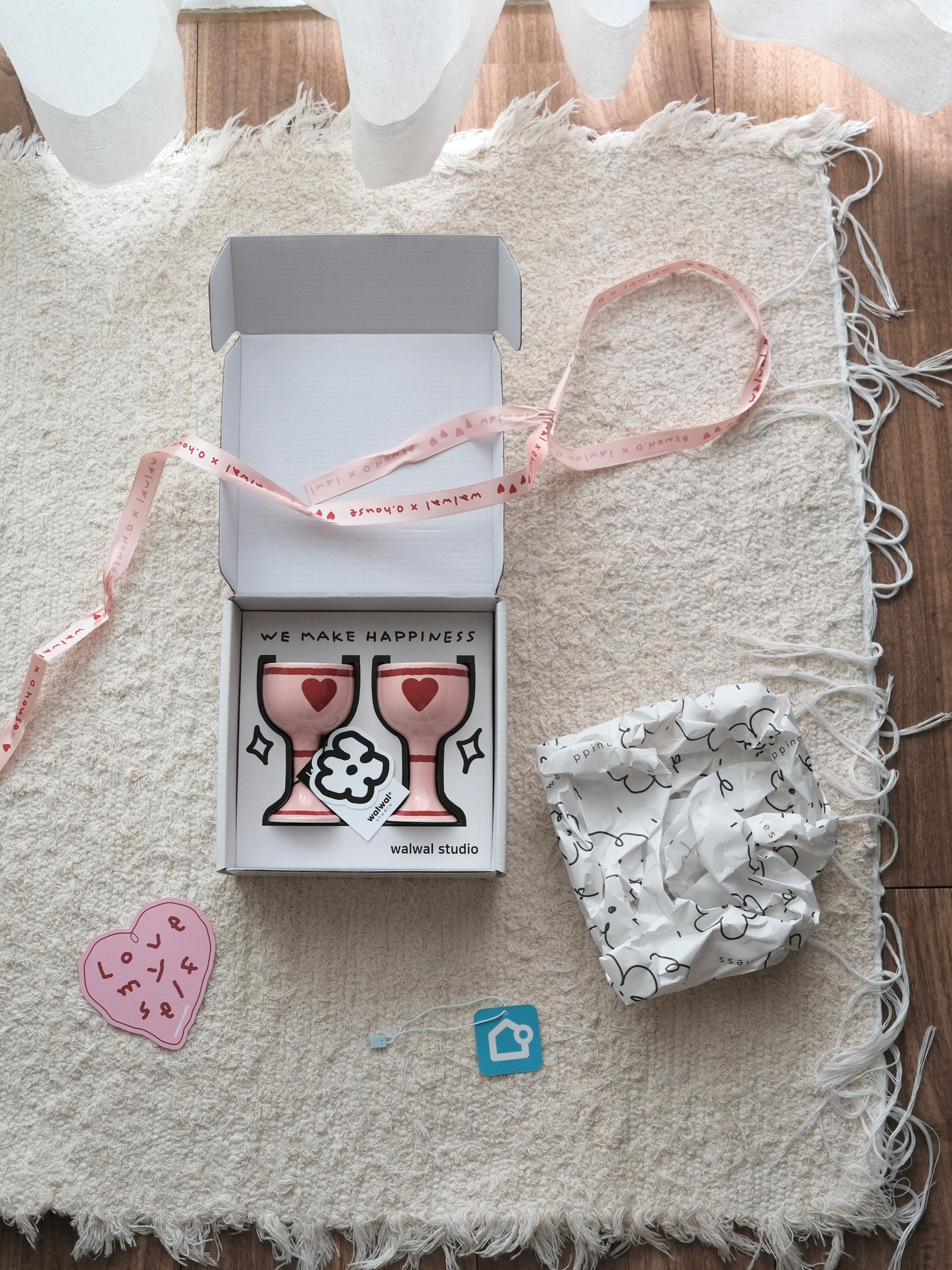 Pink Edition Ceramic Heart Mini Wine Glass user photo