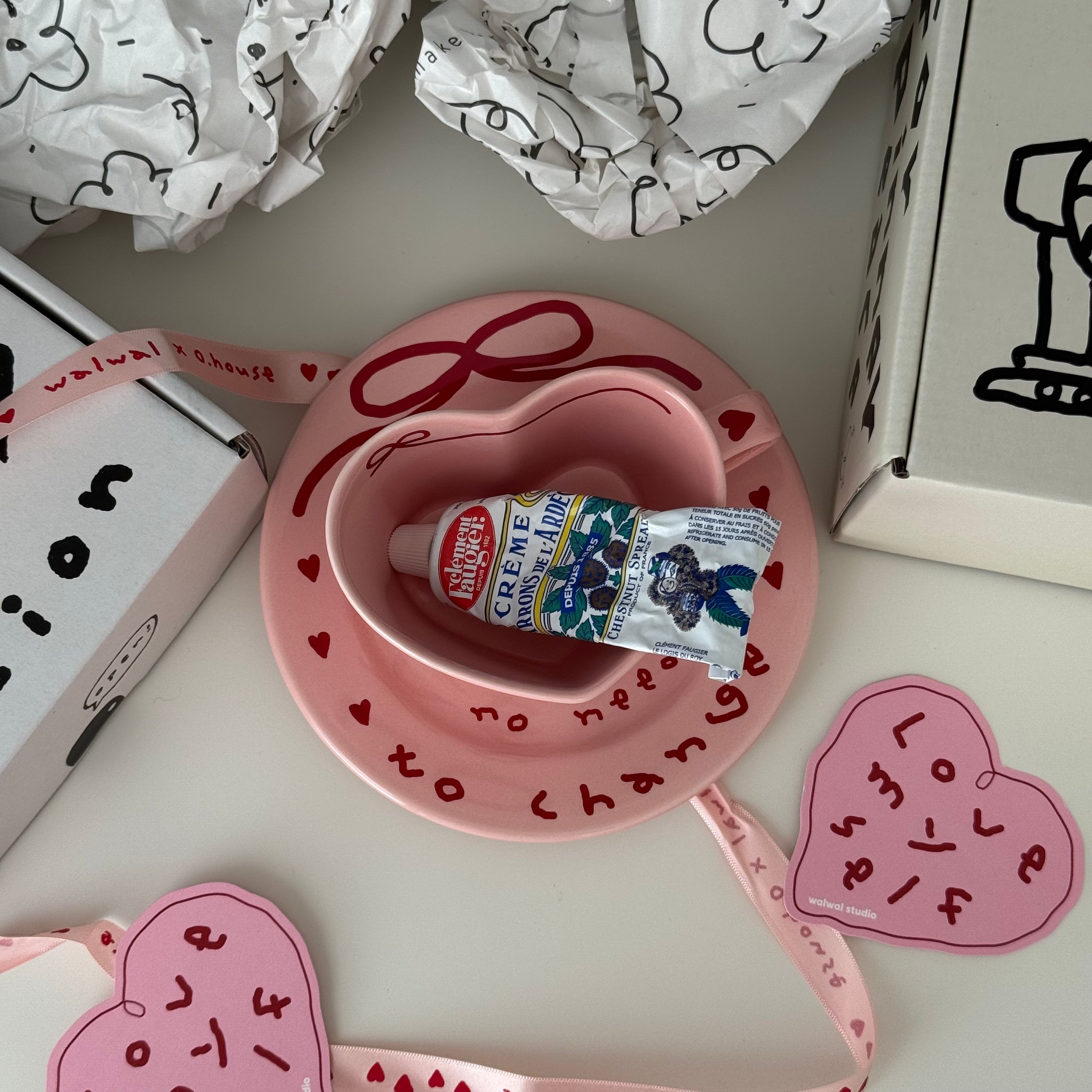 Pink Edition Ceramic Heart Cup and Plate Gift Set user photo