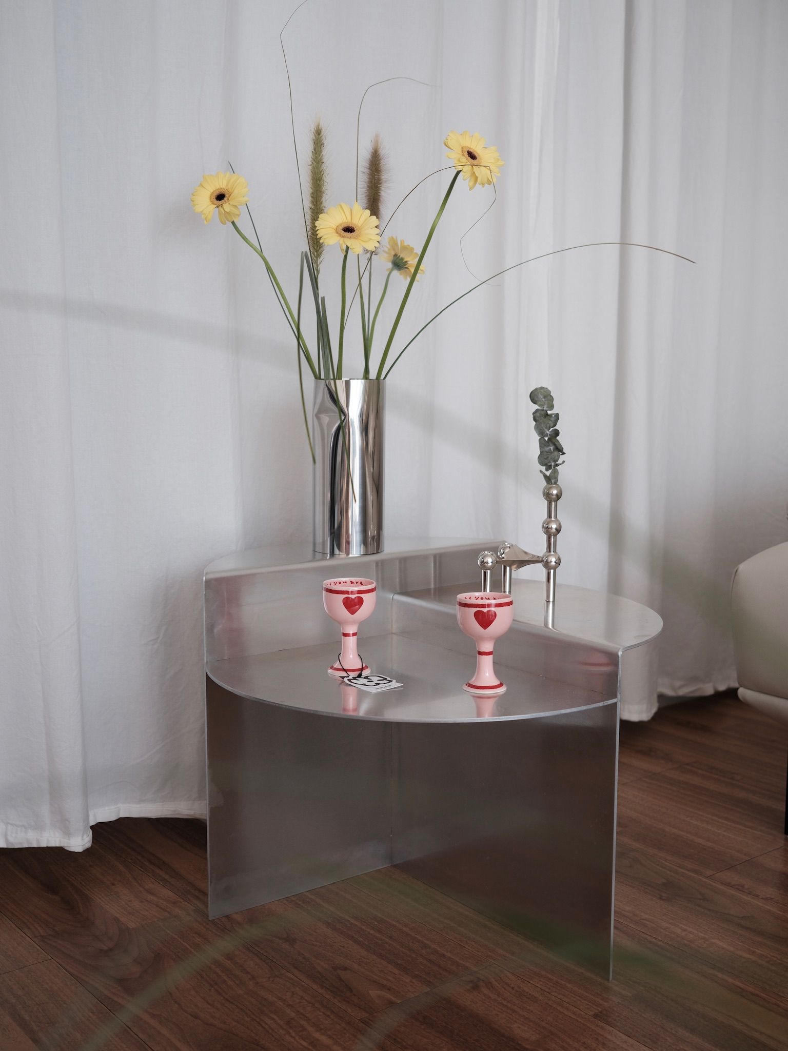 Pink Edition Ceramic Heart Mini Wine Glass user photo