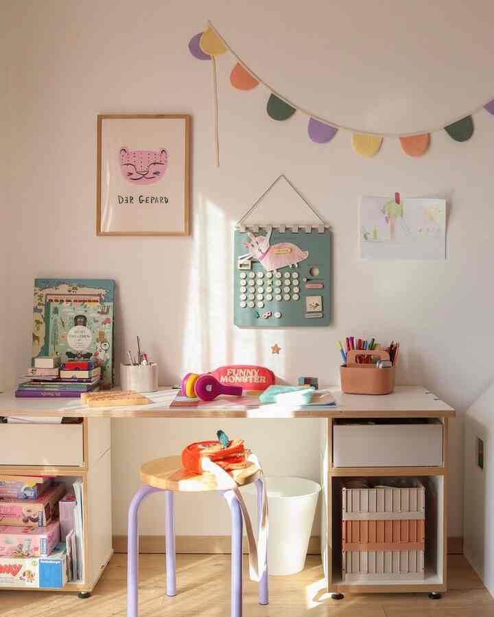 Soft lights, pastel dreams, and curious minds at work 🌿

#kidsroom #kidsroomdecor #studycorner #learningnook #interiordesign #kidsinterior #homedecor #childrensroom #studygram #playandlearn #kidsdecor #creativekids #studyarea #nurserydecor #instahome #kidsroominspo #designforkids #sweetspace #littlelearners  

credit: @liser_k


