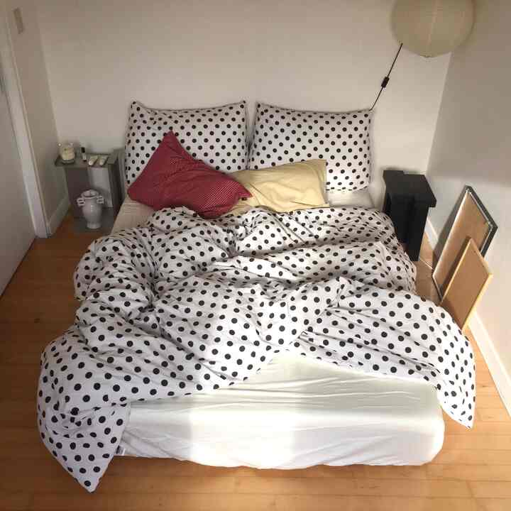 クラシック ストラップ 枕カバー［5色］を使ったコーディネート 2