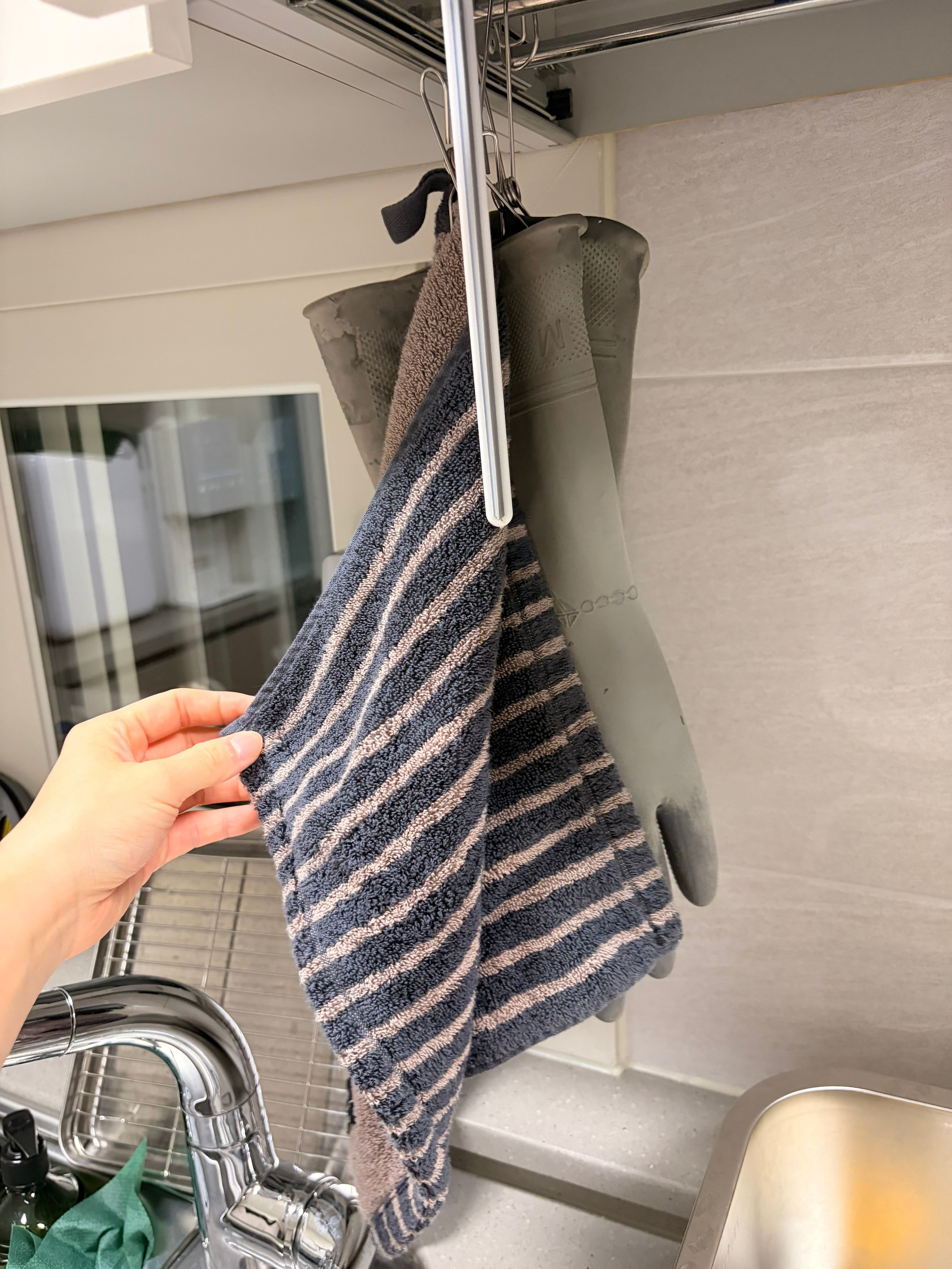 Hotel Collection Stripe & Solid Hanging Towel user photo
