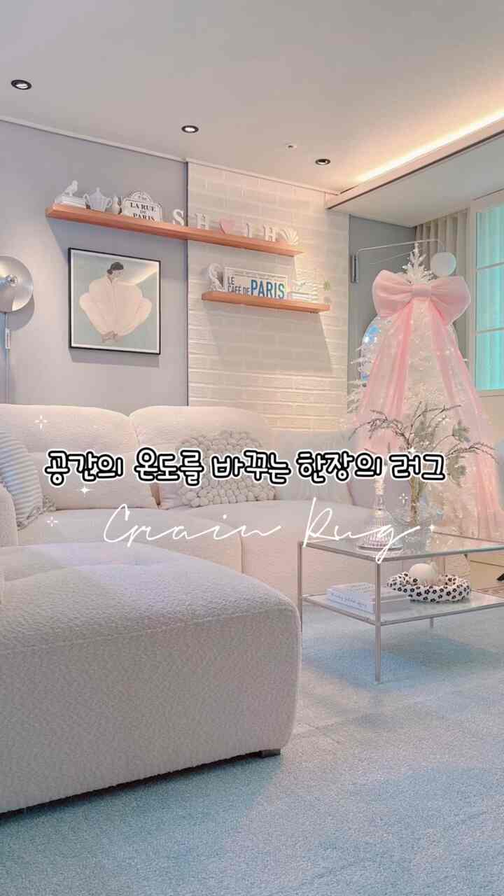 #겨울인테리어 #러그인테리어 #거실인테리어 #월동준비 #콘수프기록집 
-
-
暖かさが目に見えたらこんな感じでしょうか〜🩵
空間の温度を変える「レイクディスグレインラグ」に出会い、 
私は今ラグで癒しています。

ライクディスグレインラグは、
2つの暖かい色味の糸が混ざった形で家の雰囲気をさらに 
ふわふわにしてくれるラグです。
全3色と空間に合わせて選べる様々な形で
お好みや空間に合わせてお選びいただけます。
私は正方形（200x300）クラウドカラーを選択しました。
水色の色がリビングルームをさらに華やかにさせ、
本当に雲の上を歩くようなフォンシンハムに感心しました。
頑丈で厚いファイルを使ってほこりが少なく、
四季を思う存分水洗いができるウォッシャブラッグラ管理まで楽です
最近、ロチョンを使用している人がたくさんいます。
適度な高さに仕上げられ、ロボット掃除機が使用可能で、
ドアの詰まりも最小限に抑えて使用するのが本当に楽です。
ノンスリップパターン適用で押さえ防止となり、安定感のあるラグで
私の家のようにペットを持っていたり、子供がいる家庭で使用するのにとても良いです^^

トリッキーで敏感な私たちの牛乳、グレインラグに変わるとすぐ 
あちこち飛び回るのを見たら牛乳もラグが気に入ったみたいです♡︎

デザインもふんわりとした風合いも完璧！
冬が来ても大丈夫な理由、まさにライクディスのおかげです𖤐
こんにちは  #먼지없는러그 #라익디스 #라익디스러그 #그레인러그 #워셔블러그 #클라우드러그 #겨울러그 #러그추천 #폭신한러그 #인테리어러그 #프렌치인테리어  #cozyhomes #likethix #frenchstyle