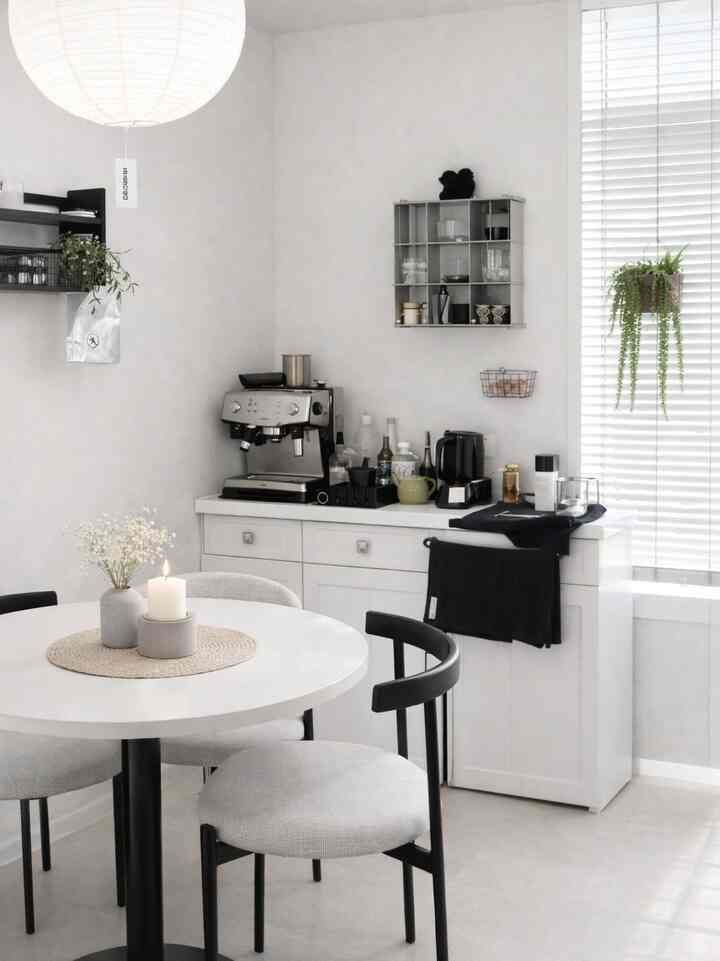 🤍 식탁이 들어오기 전, 미리 그려본 자리
곧 식탁이 들어올 자리라
가구 배치만 먼저 해두고
며칠 먼저 이 공간을 써보고 있어요.
햇빛이 가장 예쁘게 들어오는 방향이랑
동선이 불편하지 않은지,
의자 높이나 간격은 어떤지
미리 살아보면서 체크하는 중이에요.
화이트 톤 식탁에
블랙 프레임 의자를 매치할 예정이라
공간이 너무 밋밋해지지 않게
소품은 최소한으로만 두었어요.
촛불 하나, 식물 하나.
아직 완성 전이지만
이 자리에 어떤 시간이 쌓일지는
벌써 조금 상상이 됩니다.
가구가 들어오면
지금보다 더 단정해질 이 공간도
천천히 기록해보려고요.
#콘수프기록집 #콘수프챌린지 #집들이선물추천 #오늘장면한컷 #예쁜템최고 #내돈내산 #집에서제일바빠 #KNOWME #잘산템 #잘산템추천
#집꾸꿀조합 #블랙인테리어 #화이트인테리어 #장스탠드 #아파트인테리어 #미드센추리 #무채색인테리어 #우리집자랑 #콘수프기록 #오늘의기록 
#홈카페 #주방인테리어 #홈카페존 #홈카페인테리어 