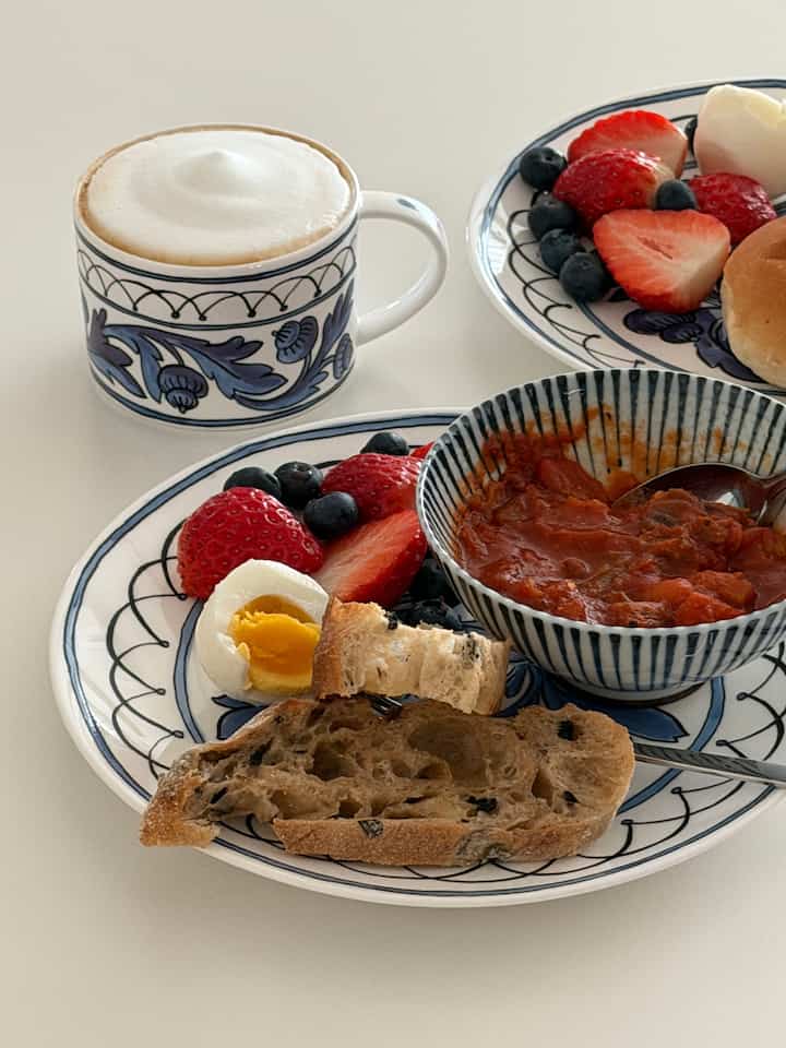 Heritage ブルーバード 丸皿 20.3cmを使ったコーディネート 2