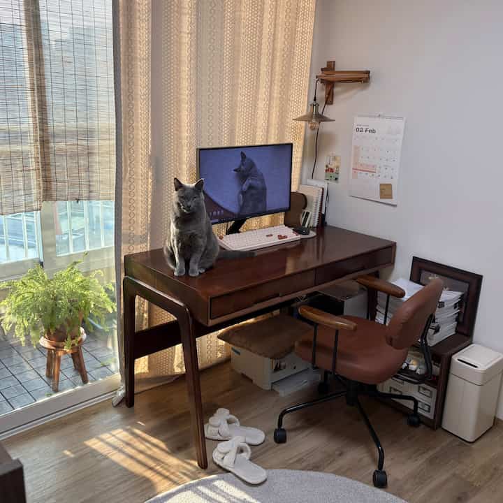 I rearranged the furniture and flipped the desk in the small room -
🌱 Our house welcoming spring

#CherryMoldingInterior #월넛인테리어 #컴퓨터방꾸미기
