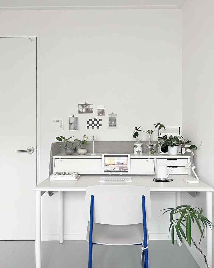 私のワークスペース。
しばしば椅子を変えますが、
ブルーカラーの椅子が一番好きです。
ポイントになるようだからだ。

ミニマルな家を打つと私の家に植物がかなり多いです。
装飾用小物がなくても植物だけでも 
空間が素晴らしく見えるからだ。

減らすかと思っても一つ一つすべてとても美しい
分譲できません..🌱✨😍



＃コンスープ記録＃コンスープ記録集＃今日の私たちの家＃机の飾り 