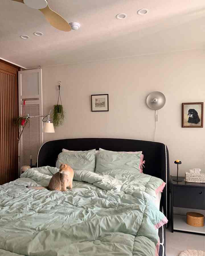 #寝室のインテリア #寝具 

手触りがとても良いバザールモール寝具..☁️

柔らかい肌触りのおかげで横になっていると眠りがソルソル-

色も爽やかで綺麗で迫ってくる春を楽しめる寝具です。 🌸

＃今日の私たちの家＃コンスープ記録集＃寝室＃寝具セット＃バザールモール＃ベッドフレーム＃スリッパ＃シーリングファン＃資生堂＃ベッド協同組合＃収納ボックス＃IKEA＃ローソク足＃キャンプライト＃壁＃パーティション＃新婚旅行＃寝具おすすめ＃アルテミデ＃照明＃ガンサルドア＃コージーインテリア＃カーテン＃額縁＃ビンテージ額縁 