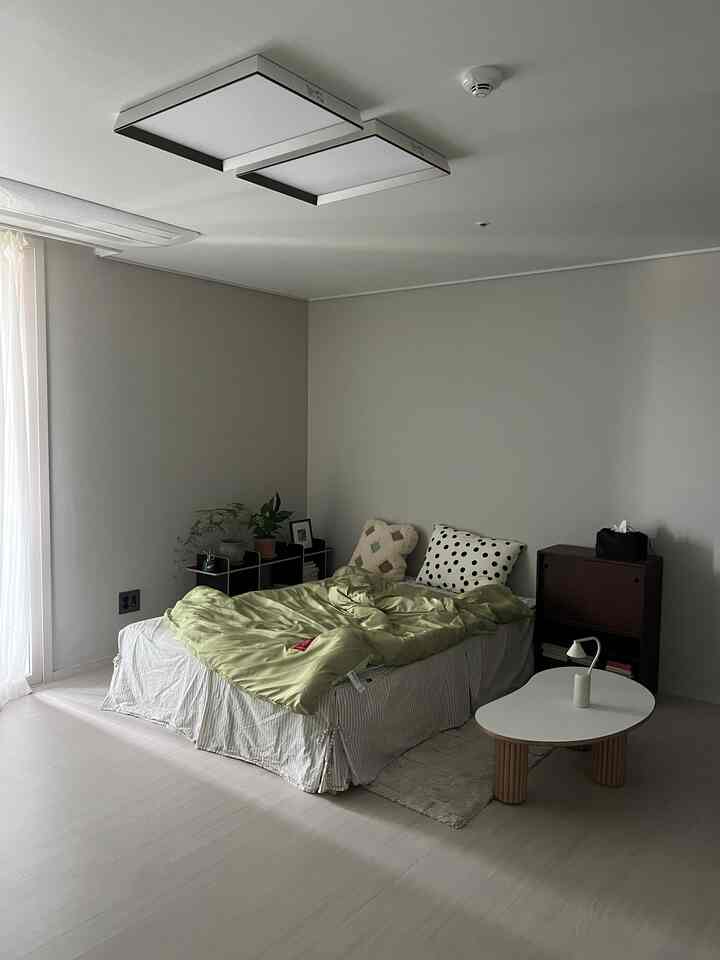 今日は緑で部屋の雰囲気を変えた日🌿
グリーンベッドは1つだけ変わりました。
日差し入ってくる感じまで変わった気分。

まったく音楽を入れて
ゆっくり整理しながら過ごす一日が良かった
最近私が一番好きな空間💚

＃グリーン寝具＃部屋のインテリア＃ルームインテリア＃ホームステイリング＃家の装飾＃寝具おすすめ＃グリーンインテリア＃感性インテリア＃毎日の記録＃今日の家＃ホームカフェムード＃ビンテージムード＃感性写真＃デイリールーム 