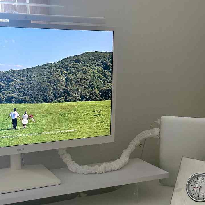 仕方なく見える線
きれいに隠す！  #데스크테리어 #감성소품 #요즘뭐샀니 