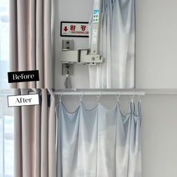 완강기 깔끔하게 가리는 방법👀
이사와서 가장 골칫덩이 였던 건 바로 침실에 있는
완강기였는데요, 크기가 큰데다 뗄 수도 없고
심지어 벽 쪽으로 완전히 붙여지지도 않아서
어떻게 가릴까 정말 많이 고민했어요.
침실 커튼 박스는 조금 특이하게도 얕게 제작되어있었고, 그만큼 브라켓 길이가 밑으로 내려오게되면서 압축 커튼봉을 늘리면 완강기가 있는 곳까지 갈 수 있겠더라구요.
압축봉은 길이를 늘리는 쪽의 봉이 더 얇게 되어있어서 커튼 집게와 커튼 무게를 버텨줄까 걱정됐지만 결과적으로는 안정적으로 잘 버티고 있어요! 가지고 있던 풍경 패브릭 커튼의 그림 덕에 큰 완강기를 눈에 띄지않게 가릴 수 있었어요🏞️
침실은 따뜻한 톤으로 하고싶어 고른 베이지색의 커튼과 무드가 맞지 않지만, 완강기를 깔끔하게 가렸다는 점에서 만족스러운 부분이에요✌🏻 (물론 옆에서 보면 튀어나와있음.. 외면하고 있어요)
이런 방법도 있다는 점 참고하기 좋을 것 같아 올려보아요~!
#콘수프기록집 #인테리어노하우 #완강기가리기 #패브릭커튼 #암막커튼 #커튼추천 #자취방인테리어 #자취방꾸미기 #감성인테리어 #침실인테리어 #침실꾸미기 #자취생활 #자취방 #선팔 #맞팔 #소통