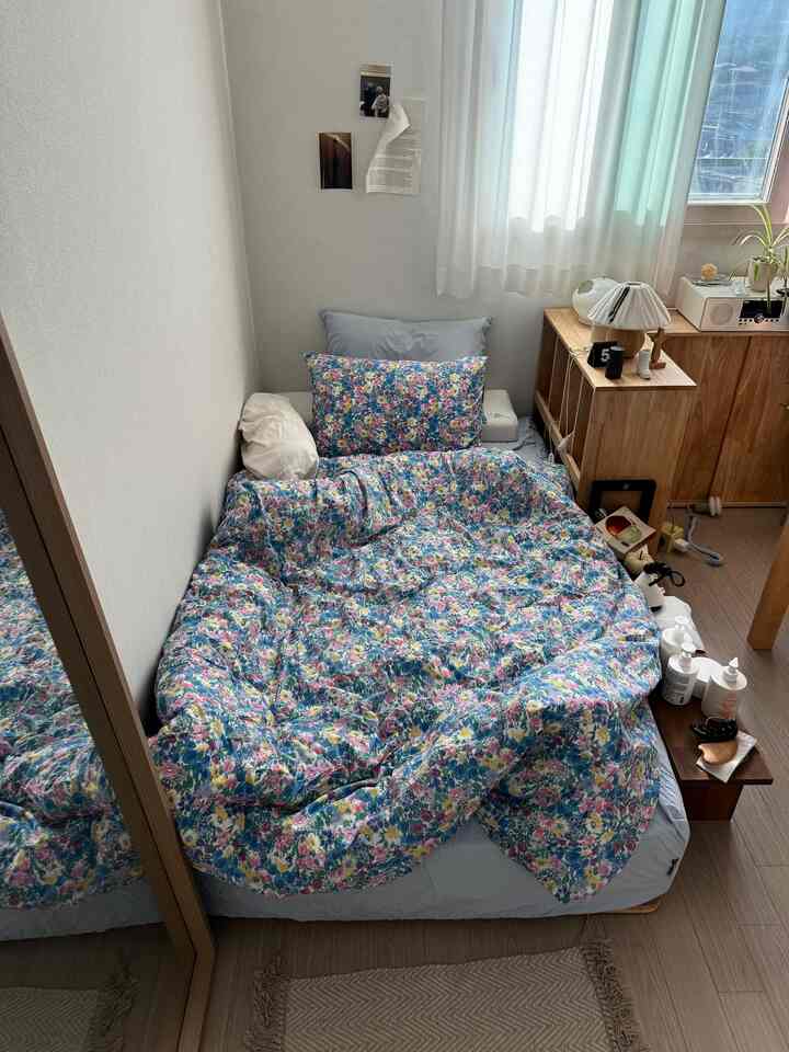 寝具変更ワン！
＃部屋＃部屋＃寝室＃小さな部屋＃部屋の装飾＃部屋のインテリア＃寝室の装飾＃寝室のインテリア＃両親と一緒に暮らす家 