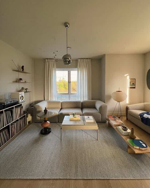 A living room that feels open, quiet, and easy to settle into.
 Soft light, low furniture, and warm textures keeping the whole space balanced without trying too hard.

Credit: @Joyceemli

#LivingRoomInspo #ModernHome #MinimalLiving #CozyInterior