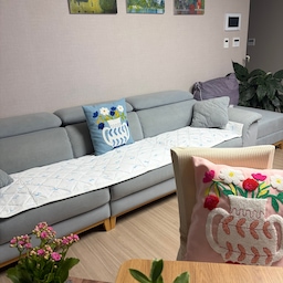 #현명한소비  #콘수프기록집
아쿠아텍스 패브릭소파 여름엔 닿는 느낌이 더워서
듀라에어 아이스 냉감소파패드를 깔았어요
깔자마자 느껴지는 시원함과 청량감  
작은 리본무늬도 예뻐요
에어컨아래 시원함이 두배가 되는 꼭 필요한 현명한소비템입니다.
#현명한소비 #콘수프기록집 
#여름인테리어  #냉감쇼파패드  #여름준비템
#소파 #소파인테리어  #쿠션커버 #거실꾸미기 
#거실협탁 #천리향 #명화액자 #명화인테리어 
#클림트 #삼각쿠션 