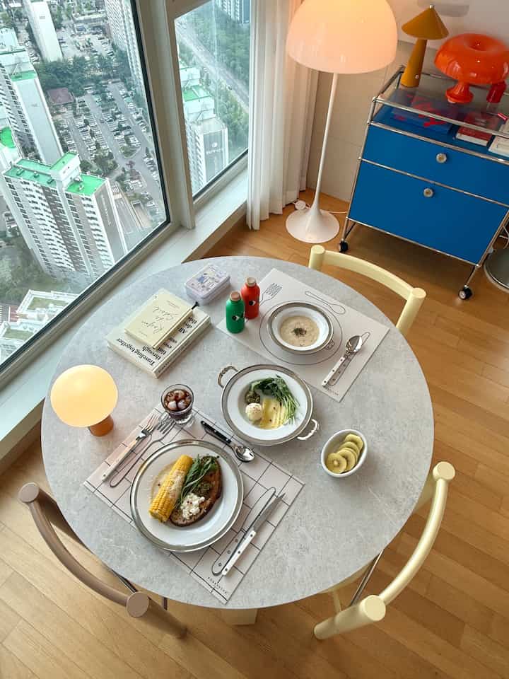 Bistro カトラリー ディナー 3点セット［13色］を使ったコーディネート 1