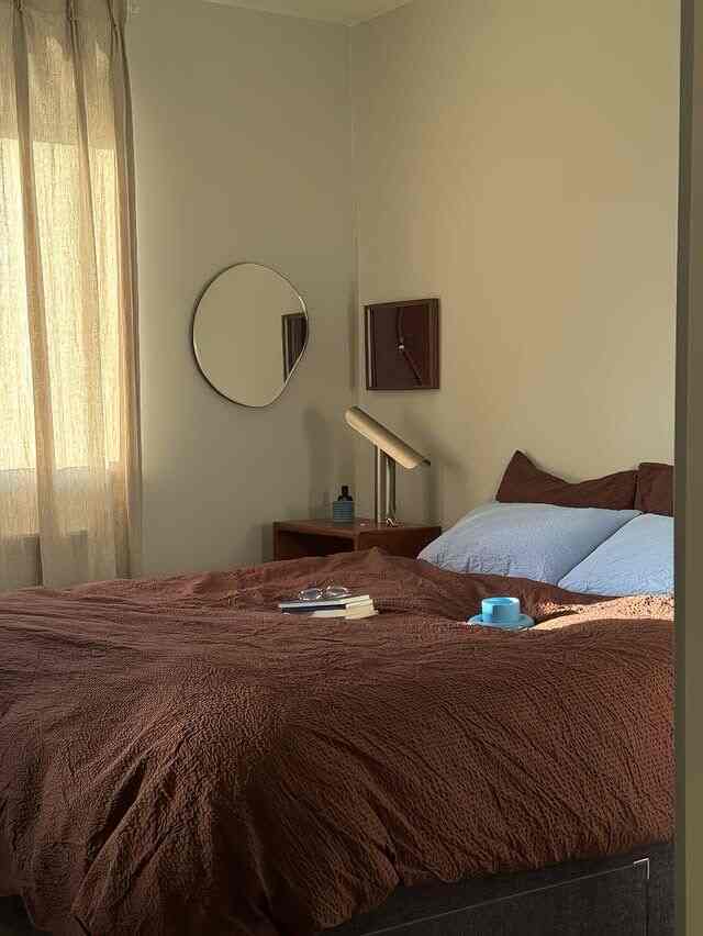 A bedroom that proves neutrals don't have to feel boring. Layers of earthy brown, crisp blue bedding, and soft morning light create a calm, inviting space that's simple, warm, and easy to unwind in.

Credit: @Joyceemli

#BedroomInspo #CozyBedroom #WarmMinimalism #NeutralHome #BedroomDecor #MorningLight #HomeStyling #InteriorInspiration #ModernHome #EarthyTones #SimpleLiving #CalmSpaces #EverydayInteriors #BedroomGoals #DesignDetails