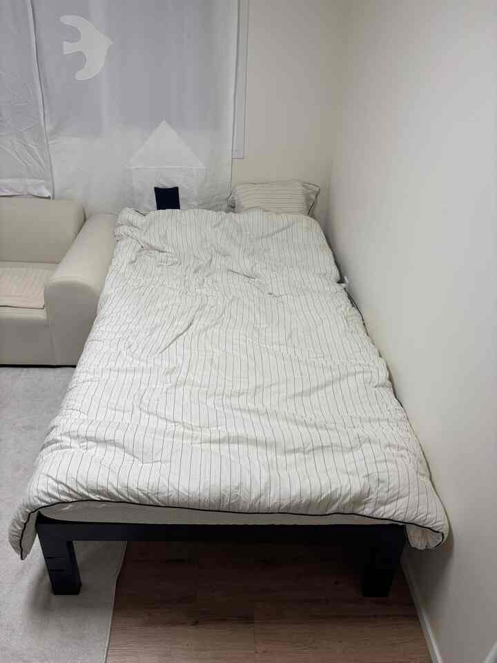 意外に家の雰囲気を変えるのに大きな役割を果たすのは
寝具とラグダーです。 ₊˚⊹♡

寝具はしばらく悩んでいます。
長く見ても飽きないようです
ラチューリップストライプで選びました。
ほのかなストライプが部屋の雰囲気ともよく似合って満足している🤍

そして不快だった枕は最近大胆に捨てられました
最近は首に楽な枕を探しています。

もしかしたら、快適でふわふわの枕をお勧めできますか？
使いやすい商品がある場合はお勧めします:)

＃6平原ルーム

