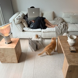 주말 아침부터 마늘이랑 소파에서 뒹굴뒹굴..🐈☕️ 라떼 한 잔 내려놓고 노트북 하다가~ 마늘이 구경하다가~ 이런 게 주말의 맛이지유..♡
이번에 거실에 들인 AYTM 커바 뉴스페이퍼 스탠드! 우드우드한 저희 집 거실에 차가운 메탈 소재가 섞이니 또 다른 느낌이에요♡ 
책들 꽂아두기에도 좋고, 필요할 땐 테이블처럼 활용하고, 그냥 두기만 해도 오브제처럼 존재감이 있어서 최근 거실 애정템이 되었답니다🪽
#거실인테리어 #거실테이블 #집스타그램 #홈스타그램 #인테리어 #インテリア #interior #원목테이블 #고재테이블 #coffeetable  #소파 #플랫포인트 #모듈소파 #거실인테리어 #신혼가구 #홈스타일 #아르떼미데 #아르떼미데익사 #펫테리어 #벰버소파 #패브릭소파 #플로스조명 #플로스