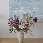 #꽃인테리어 #홈플라워 #화병추천 #nrceramics 
더운 여름이 빨리 지나가길 바라며
가을 색감으로 화병꽂이 ☺️