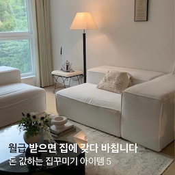 #현명한소비 #콘수프기록집 
월급 받으면 집에 갖다 바칩니다 💸
신혼집 꾸미면서
이건 진짜 사길 잘했다!!! 싶었던 것들만
5개로 쏙 골라봤어요 🏠❤️
예쁜데 실용적이고
몇 년째 잘 쓰고 있는 집꾸템들