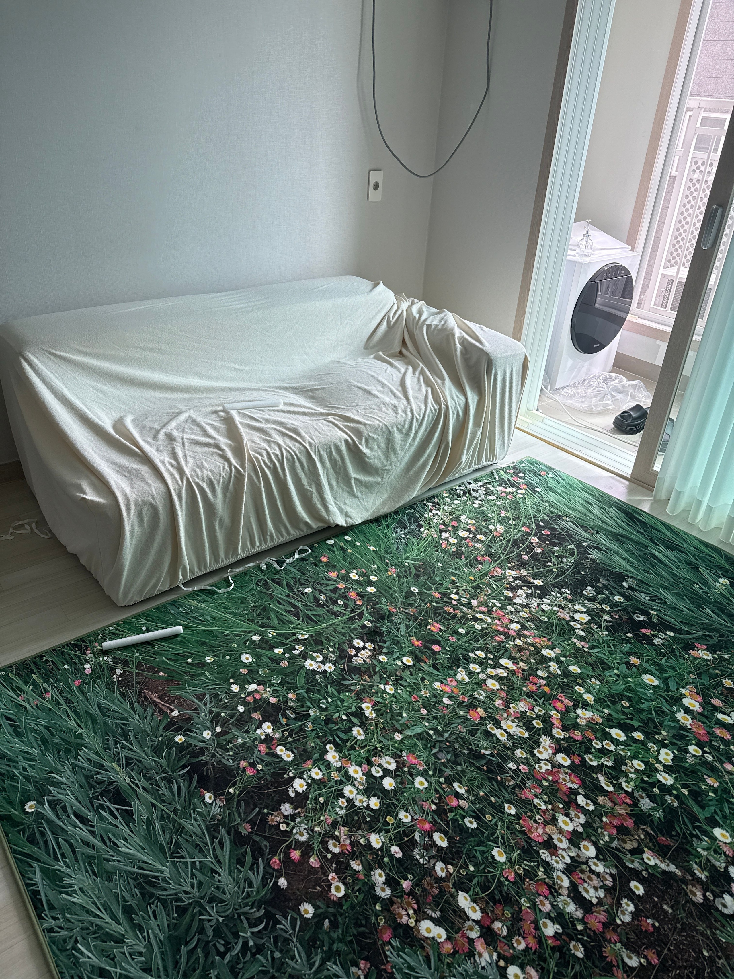 ラグ Flower garden 100×150cm グリーン pluffyarchive| Ohouse(オー