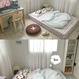 #구축사용설명서 다채로운 구축빌라 생활 ᵔ  ̫ ᵔ 
1. 침실 🛌
매트리스를 퀸사이즈로 바꾸면서 더 예뻐진 공간
2. 거실
보기만 해도 행복해지는 우드톤 거실 ~
3. 주방
하늘색 분홍색 포인트가 있는 귀여운 주방 
4. 소파 🛋️
소파에 매트리스 커버를 씌워주니 특별해진 무드 ‎⊹₊⋆.
#빈티지인테리어 #구축 #투룸 #쓰리룸 #자취방 #19평 #자취방주방 #자취방거실 #자취방침실 #침대 #침실스타일링 #오늘의집 #오늘의집스페셜크리에이터 #스페셜크리에이터 

