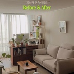 #구축사용설명서

32년차 구축 아파트 Before & After 🎥

• 현관 앞 중문 필수! 겨울에 훨~씬 따뜻해요.
• 욕실은 문으로 포인트를 주었어요. 우리 집 월넛 인테리어의 중심이 되어주는 곳이에요. 🚪✨
• 거실은 확장 공사를 진행해 거실 + 홈오피스 공간으로 꾸몄어요.
• 침실은 살면서 수납이 부족해 붙박이장을 추가했어요!
• 작은 방은 옷장과 시스템장을 두어 옷방으로 사용하고 있습니다.
• 주방은 긴ㄷ자로 시공했고, 앞에 원형 테이블을 두어 다이닝 존으로 사용 중이에요.

#비포애프터 #구축리모델링 #구축아파트인테리어 
