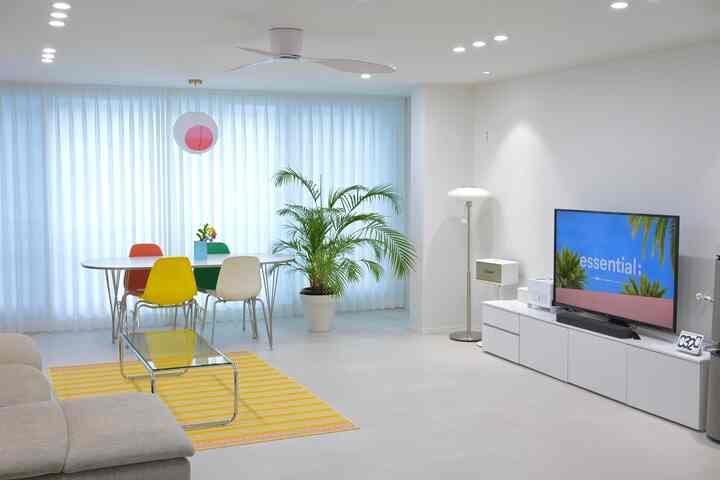 🇰🇷 4LDK｜シンプルなホワイトトーンに、ポイントカラー大さじ１杯🥄4LDK新婚夫婦の家